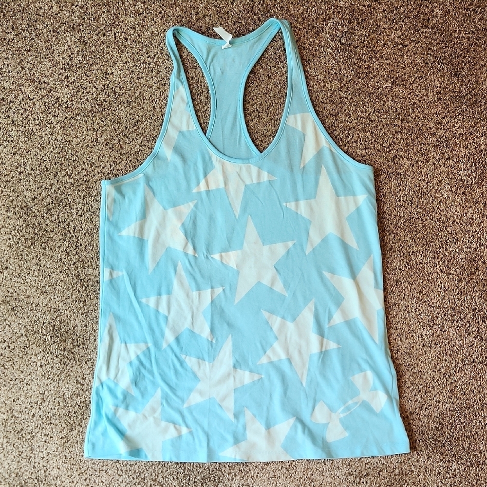 Under Armour Blue and White Star Tank Top
